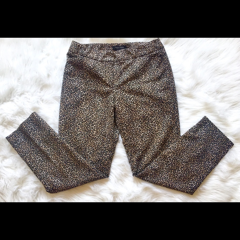 White House Black Market size 2 leopard pants